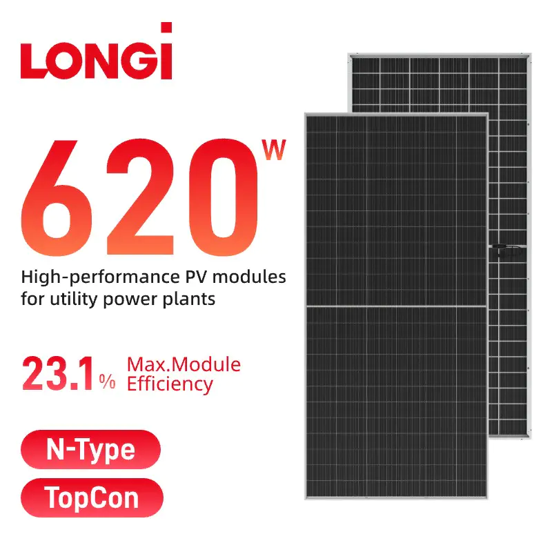 LONGi Hi-MO7 Bifacial 595w-625w LR8-66HGD