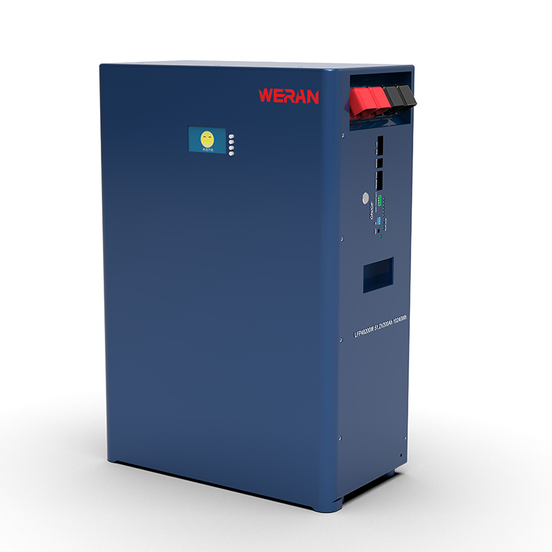 WERAN WRL-48100WB 51.2V 100Ah Wall-Mounted LiFePO4 Battery (5.12kWh) – IP65, 6000 Cycles, Outdoor Home Solar Storage