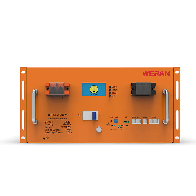 WERAN WRL-48200RO 51.2V 200Ah LiFePO4 Rack Battery (10.24kWh) – 8000 Cycles, High Current, Modular Solar Storage