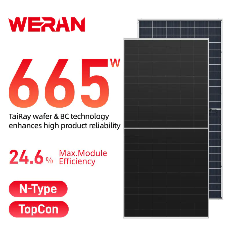 WERAN 640-670W HPBC 2.0 Bifacial Solar Panel – OEM Back Contact Double-Glass PV Module for Utility and EPC Projects
