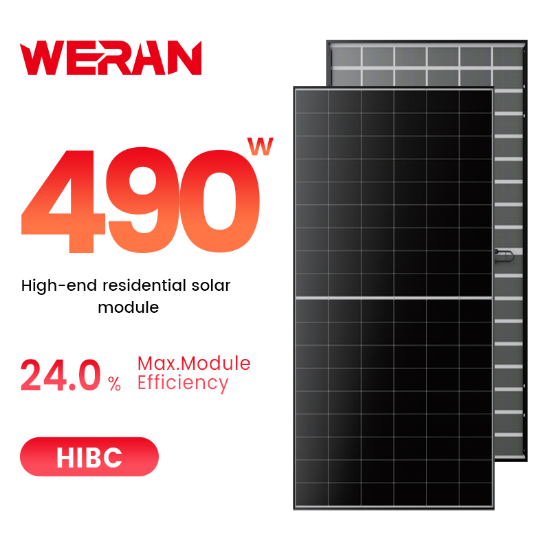 WERAN EcoLife 480-490W Dual Glass BC Solar Panel LR7-54HJD High-End Residential PV Module